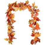 Fleurs artificielles - lot de 2 guirlandes automne en feuilles dérable 1. 8 m décoration thanksgiving ... Fleurs artificielles - lot de 2 guirlandes automne en feuilles dérable 1. 8 m décoration thanksgiving ...