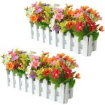 Fleurs artificielles en pot - kzq - orchid�es - 2pcs - d�coration int�rieure et ext�rieure - violet
