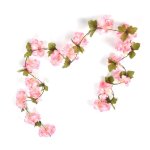 Fleur de cerisier artificielle - surenhap - fleur de cerisier - rose fonc� - 226 cm - tissu de soie