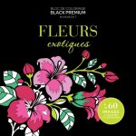 Fleurs exotiques - coloriage black premium