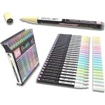 Fleuve - feutre acrylique - 24 couleurs pastel pointe extra fine 07 mm ? marqueurs pour roche verre bois ...