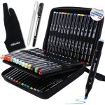 Fleuve - feutre acrylique - kit 40 feutres alcool double pointe + sacoche 2 liners & 1 gant offerts ? ...