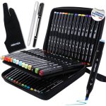 Fleuve - feutre acrylique - kit 40 feutres alcool double pointe + sacoche 2 liners & 1 gant offerts ? ...