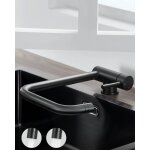 Fleuve - robinetterie de cuisine - mitigeur pliable noir 2 jets rabattable sous fentre rotation 360 ...