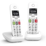 Fleuve - telephone fixe - e290 duo - t�l�phone sans fil - 2 combin�s - grand �cran r�tro�clair� - larges ...