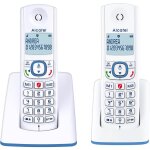 Fleuve - telephone fixe - f530 duo - t�l�phone dect - grand �cran r�tro�clair� - mains libres - blocage ...