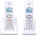 Fleuve - telephone fixe - f530 duo - t�l�phone dect - grand �cran r�tro�clair� - mains libres - blocage ...