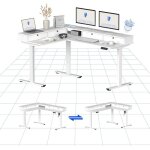 Flexispot bureau assis debout Électrique en l avec 4 tiroirbureau dangle avec conception flexible & espace ... Flexispot bureau assis debout Électrique en l avec 4 tiroirbureau dangle avec conception flexible & espace ...