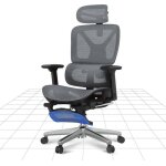 Flexispot ergox chaise ergonomique en maille avec repose - pieds hauteur rglable appui - tte accoudoirs ...