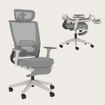 Foldex chaise de bureau ergonomique chaise pliante avec support lombaire appui - tte 2d chaises avec ...