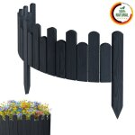 Floranica bordure jardin 20 cm anthracite 100cm cl�ture bois flexible palissade rouleau bordure bord ...