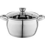 Faitout inox - florina - oliver - 22 cm - 48 l - couvercle en verre tremp�