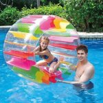 Flotteur gonflable � roulettes roue � eau color�e de 40 pouces jouet de piscine � roulettes pour enfants ...