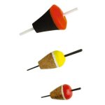 Flotteur de li�ge - evia - rouge - 100x60 mm - sac de 25 pi�ces