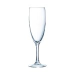 Flte  champagne - arcoroc - princesa - 15 cl - verre tremp - lot de 6 verres