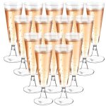 Fl�tes � champagne transparent30 pi�ces verres � champagne en plastique �l�gantes reutilisable150ml verre ...