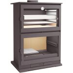 Fm po�le � bois en acier ch - 9 11kw avec four inox