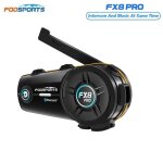 Fodsports fx8 pro motorcycle interphone 2000m gamme 8 riders connectivity fm radio