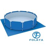 Tapis de sol - folaya - 396x396 cm - protection liner - compatible piscines rondes et carres - tissu ...