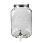 Fontaine à boisson - non spécifié - 8 l - verre et métal - 31 x 20 cm - idéale pour cocktails Fontaine à boisson - non spécifié - 8 l - verre et métal - 31 x 20 cm - idéale pour cocktails