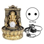 Fontaine de bureau bouddha distinctive d�coration de maison et cour avec boule lumineuse fiche ue 220v ...