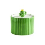 Fontaine et distributeur deau - cramique - dbit automatique - vert - pour chat - intrieur