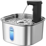 Fontaine � eau automatique - underscore - inox - 3. 2l - d�tecteur de mouvement - batterie 5000mah