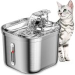 Fontaine a eau chat 2. 2l fontaine inox pompe � eau ultra - silencieuse distributeur eau chien lavable ...