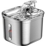 Fontaine a eau chat22l fontaine inoxpompe � eau ultra - silencieusefiltres multiplesd�bit deau r�glabledistrib ...