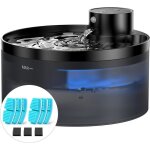 Fontaine a eau chat sans fil: avec 6 filtres + 3 �ponges - fontaine � eau pour chat � pile - 32l fontaine ...