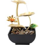 Fontaine à eau de table à 3 niveaux avec lumière led en forme de feuille de lotus mini fontaine de bureau ... Fontaine à eau de table à 3 niveaux avec lumière led en forme de feuille de lotus mini fontaine de bureau ...