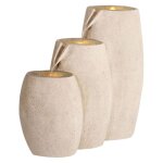 Fontaine de jardin arkle led beige