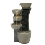 Fontaine de jardin cascade �lectrique � sleek streams � ext�rieure led pompe