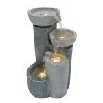 Fontaine de jardin cascade lectrique  tranquil tiers  extrieure led pompe