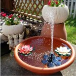 Fontaine de jardin solaire - hono - mini pompe � eau - d�coration jardin - pierre - �nergie solaire - ...