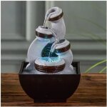 Fontaine - kara - l 13 x l 12 x h 18 cm - clairage led - rsine - intrieur