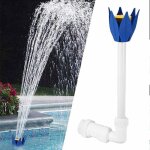 Fontaine de piscine hors sol cascade lotus réglable pour bassin extérieur décoration et arrosage Fontaine de piscine hors sol cascade lotus réglable pour bassin extérieur décoration et arrosage