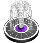 Fontaine solaire 2025 upgraded3. 5w solaire flottant ext�rieur fontaine pompe bassin solaire avec 8 buses ...