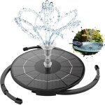 Fontaine solaire 3. 5w avec 12 buses pompe solaire bassin exterieur pour bain doiseaux aquarium etang ...