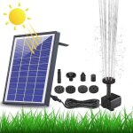 Fontaine solaire 5 w 12v pompe solaire bassin am�lior�e pour fontaine solaire flottante avec 6 styles ...