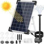 Fontaine solaire 9v / 5 w 250l / h pompe � eau solaire avec tuyau deau de 1 m c�ble de 325 m 9 buses ...