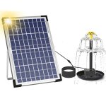 Fontaine solaire  entranement direct 10 w panneau en verre 9 v / 10 w sortie de pompe  eau : dc 6 ...