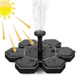 Fontaine solaire ext�rieur 1. 5w pompe � eau solaire pompe bassin solaire avec batterie et 4 buses fontaine ...