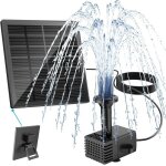 Fontaine solaire ext�rieur 2024 upgraded flottante pompe bassin solaire fontaine solaire verre avec 8 ...
