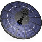 Fontaine solaire ext�rieur flottante 3. 5w pompe bassin solaire avec batterie et 6 buses pour bain doiseaux ...