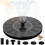 Fontaine solaire exterieure de jardin 1. 4w fontaine de bain doiseaux solaire avec 7 buses pour bassins ...