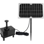 Fontaine solaire - uisebrt - rectangulaire - 12v / 5w - pompe de jardin - protection niveau deau