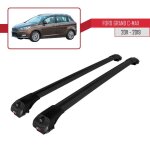 Pour ford grand c - max 2011 - 2019 barres de toit ace - 1 railing porte - bagages de voiture / noir