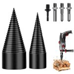 Foret de fendage de bois 32mm 42mm fendeur de buche foret conique avec 4 poignées foret À bois fendre ... Foret de fendage de bois 32mm 42mm fendeur de buche foret conique avec 4 poignées foret À bois fendre ...