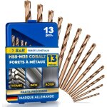 Forets � m�taux hss cobalt - swrose - set 13 forets acier cobalt hss din 338 � 1 - 65 mm m�tal professionnel ...